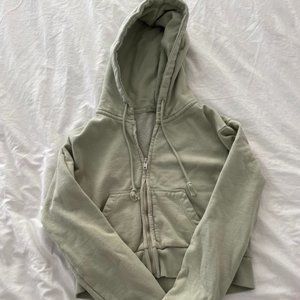 Brandy Melville Cropped Zip Up